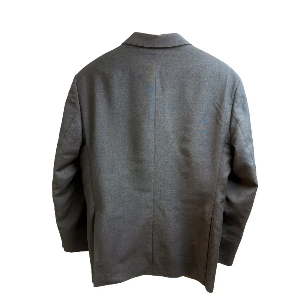 Yves Saint Laurent Pour Homme‎ Charcoal 120s Wool Two Button Blazer